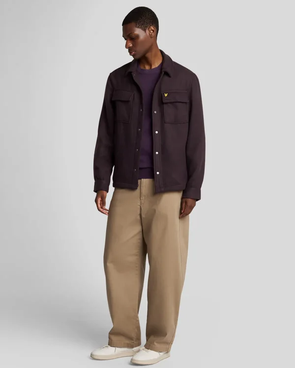 Lyle & Scott Pullover & Strickwaren<Rundhals-Pullover aus Baumwolle und Merino ThistleShadow