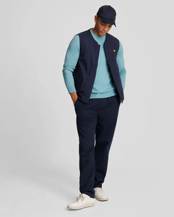 Lyle & Scott Vermächtnis | Pullover & Strickwaren<Rundhals-Pullover aus Baumwolle und Merino BlueSmoke