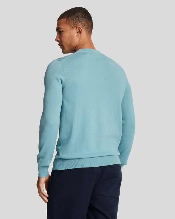 Lyle & Scott Vermächtnis | Pullover & Strickwaren<Rundhals-Pullover aus Baumwolle und Merino BlueSmoke