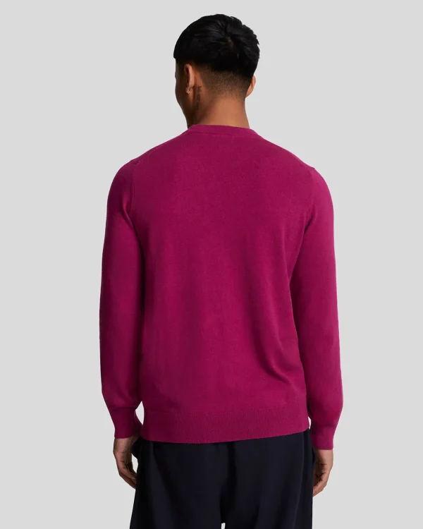 Lyle & Scott Pullover & Strickwaren<Rundhals-Pullover aus Baumwolle und Merino ReicherBurgunder