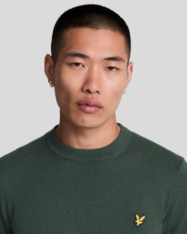 Lyle & Scott Pullover & Strickwaren<Rundhals-Pullover aus Baumwolle und Merino ArgyleTeal