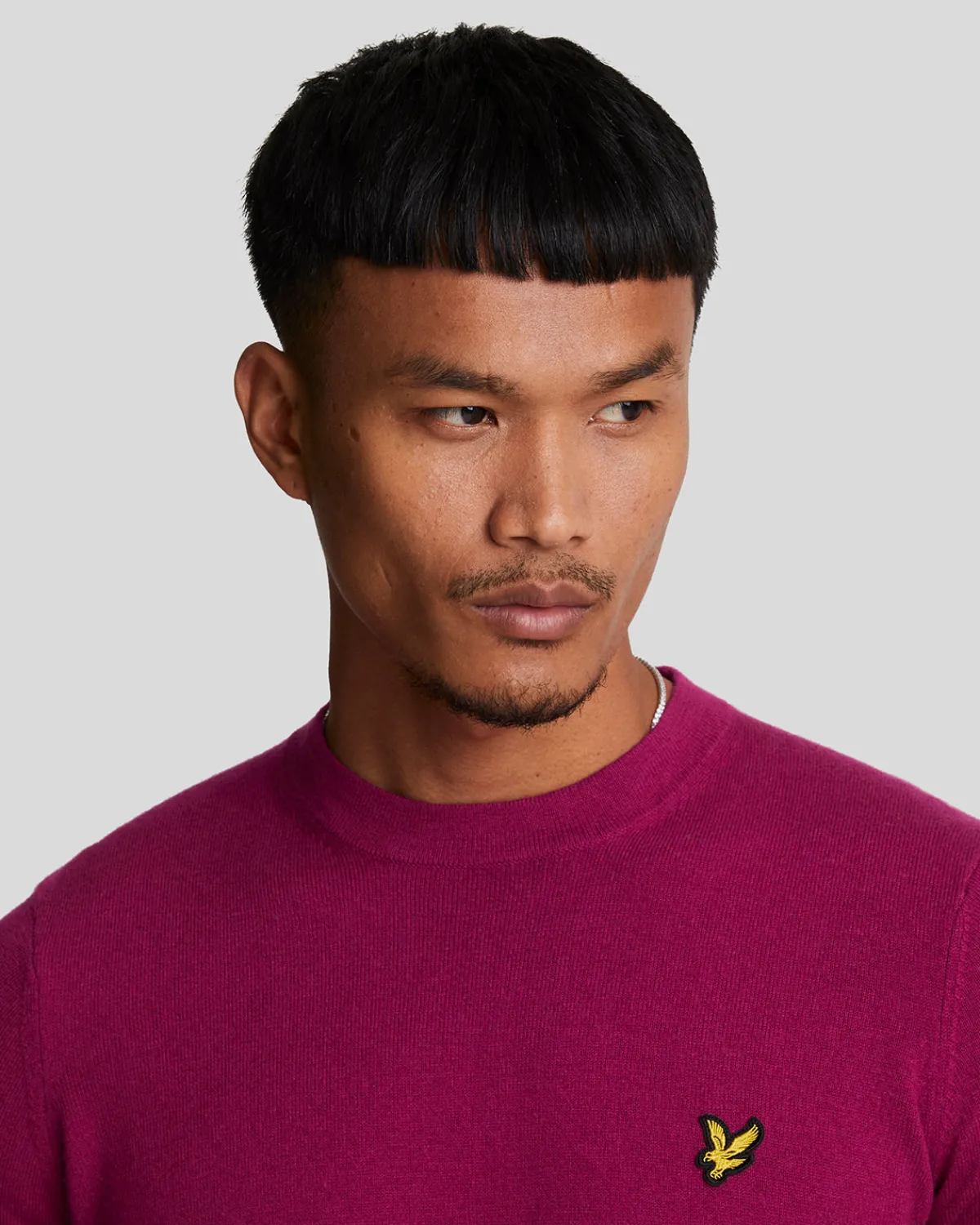rundhalspullover_aus_baumwolle_und_merino_3-9.webp Lyle & Scott Pullover & Strickwaren<Rundhals-Pullover aus Baumwolle und Merino ReicherBurgunder