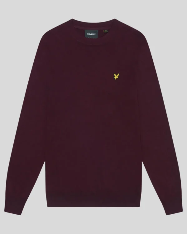 Lyle & Scott Pullover & Strickwaren<Rundhals-Pullover aus Baumwolle und Merino Burgund