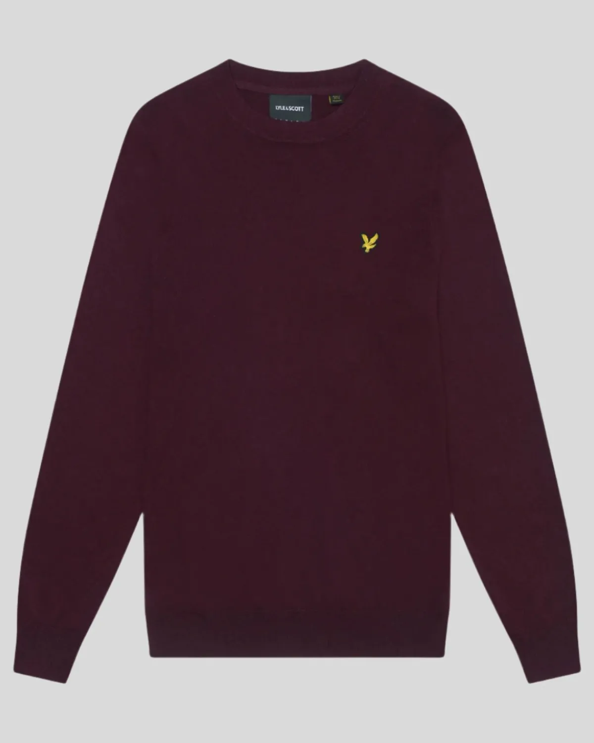 rundhalspullover_aus_baumwolle_und_merino_4-12.webp Lyle & Scott Pullover & Strickwaren<Rundhals-Pullover aus Baumwolle und Merino Burgund