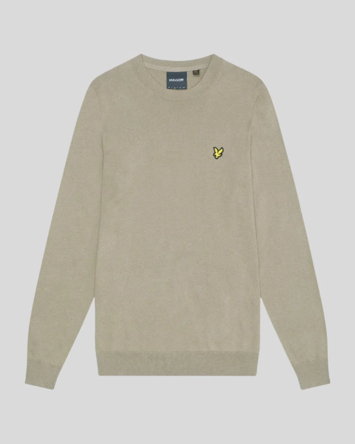 rundhalspullover_aus_baumwolle_und_merino_4-8.webp Lyle & Scott Pullover & Strickwaren<Rundhals-Pullover aus Baumwolle und Merino SageUniform