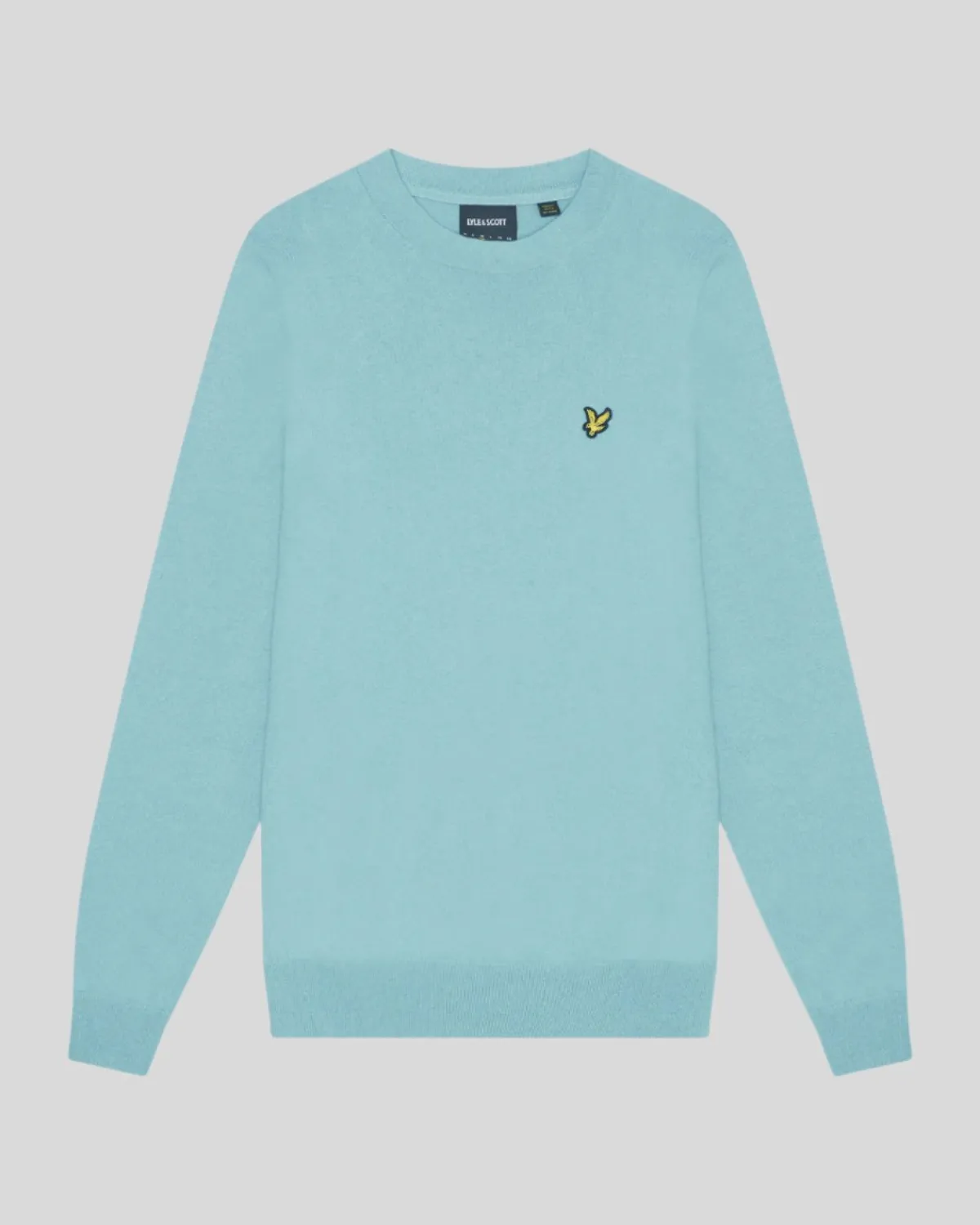 rundhalspullover_aus_baumwolle_und_merino_4.webp Lyle & Scott Vermächtnis | Pullover & Strickwaren<Rundhals-Pullover aus Baumwolle und Merino BlueSmoke