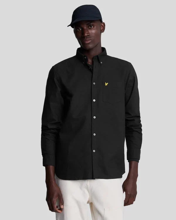 Lyle & Scott Grundlegendes | Hemden<Schlichtes Oxford Hemd JetBlack