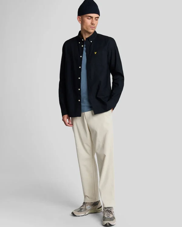 Lyle & Scott Grundlegendes | Hemden<Schlichtes Oxford Hemd DarkNavy
