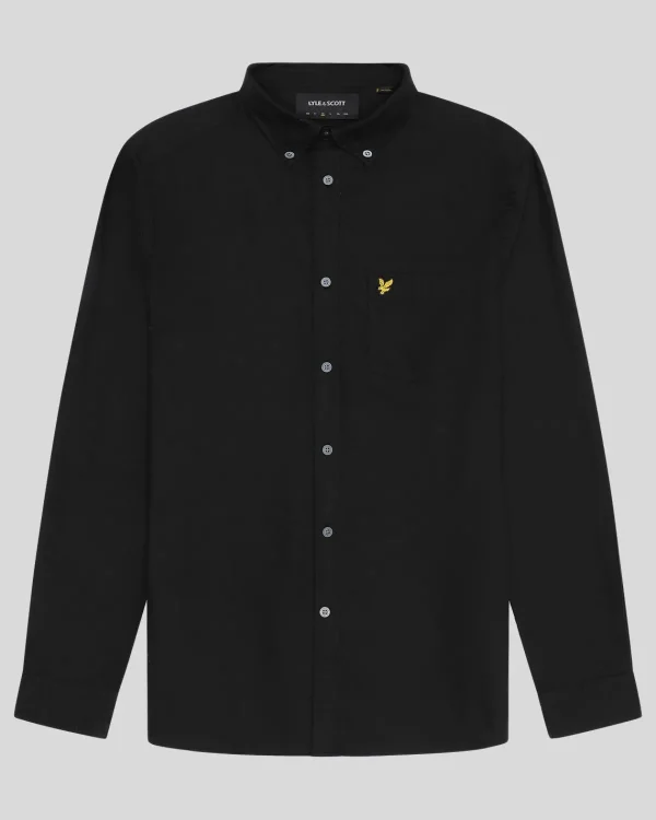 Lyle & Scott Grundlegendes | Hemden<Schlichtes Oxford Hemd JetBlack