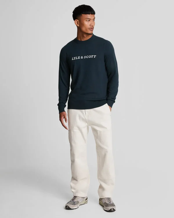 Lyle & Scott Drehbuchsticke<Script Jacquard Pullover DarkNavy