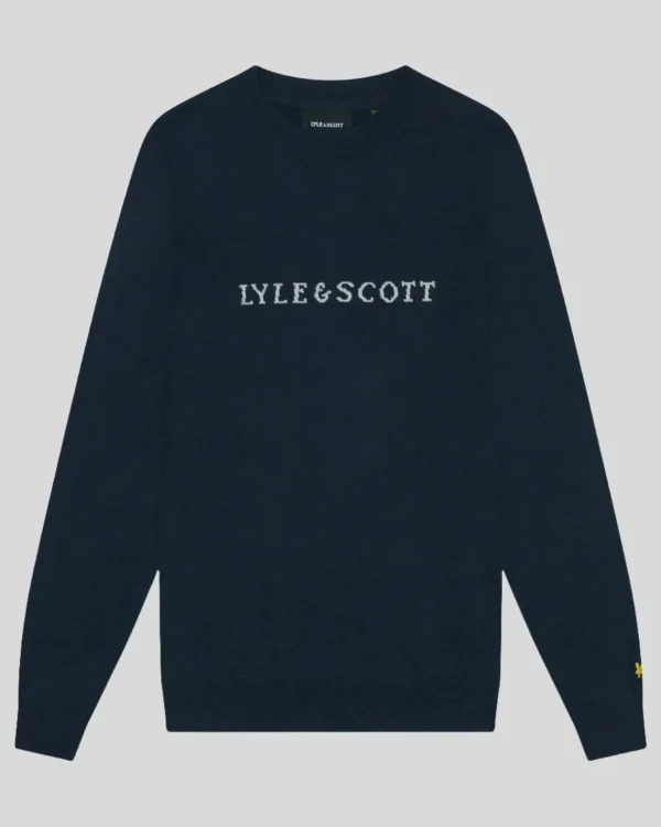 Lyle & Scott Drehbuchsticke<Script Jacquard Pullover DarkNavy