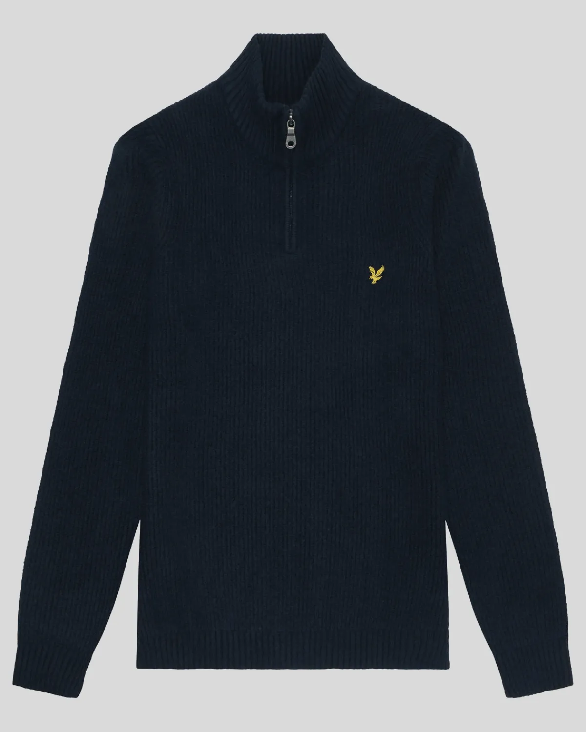 shaker_stitch__zip_pullover_0-1.webp Lyle & Scott Groß & Groß | Übergrößen<Shaker Stitch 1/4 Zip Pullover DarkNavy