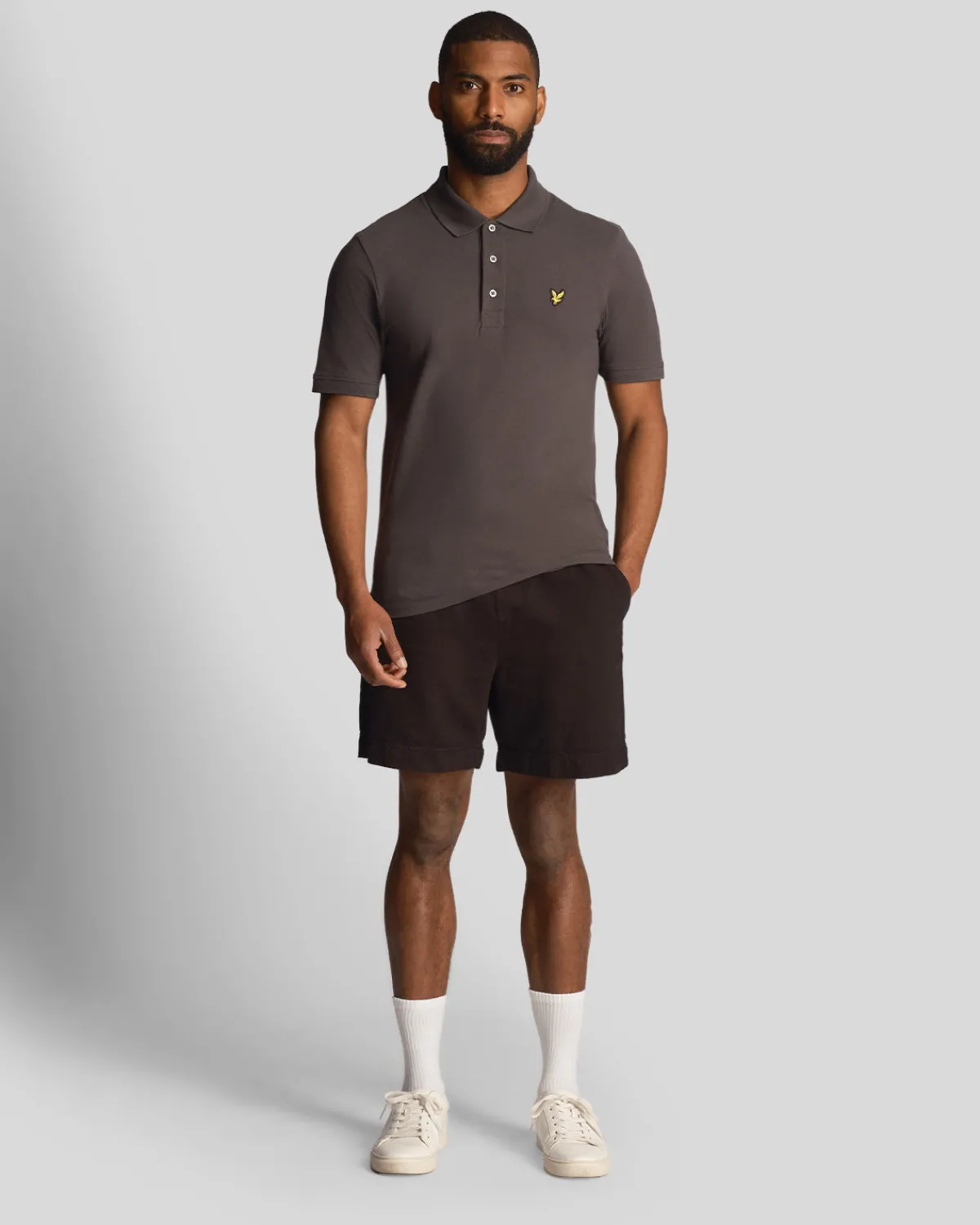 shorts_aus_baumwolle_und_leinen_0.webp Lyle & Scott Kurze Hosen<Shorts aus Baumwolle und Leinen Pechschwarz