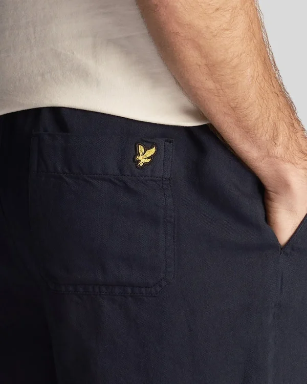 Lyle & Scott Kurze Hosen<Shorts aus Baumwolle und Leinen DunkleMarine