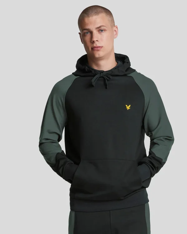 Lyle & Scott Sportbekleidung | Kapuzenpullover<Sport Farbe Block Hoodie JetBlack/Graphite