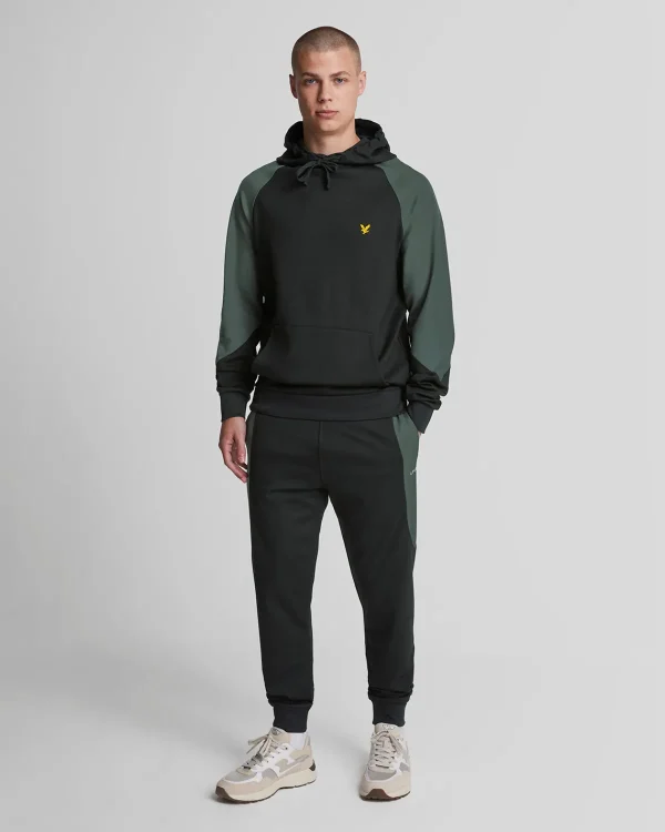 Lyle & Scott Sportbekleidung | Kapuzenpullover<Sport Farbe Block Hoodie JetBlack/Graphite