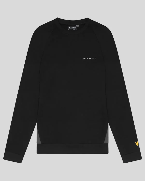 Lyle & Scott Sportbekleidung | Sweatshirts<Sport Farbe Block Rundhalsausschnitt Sweatshirt JetBlack/Graphite