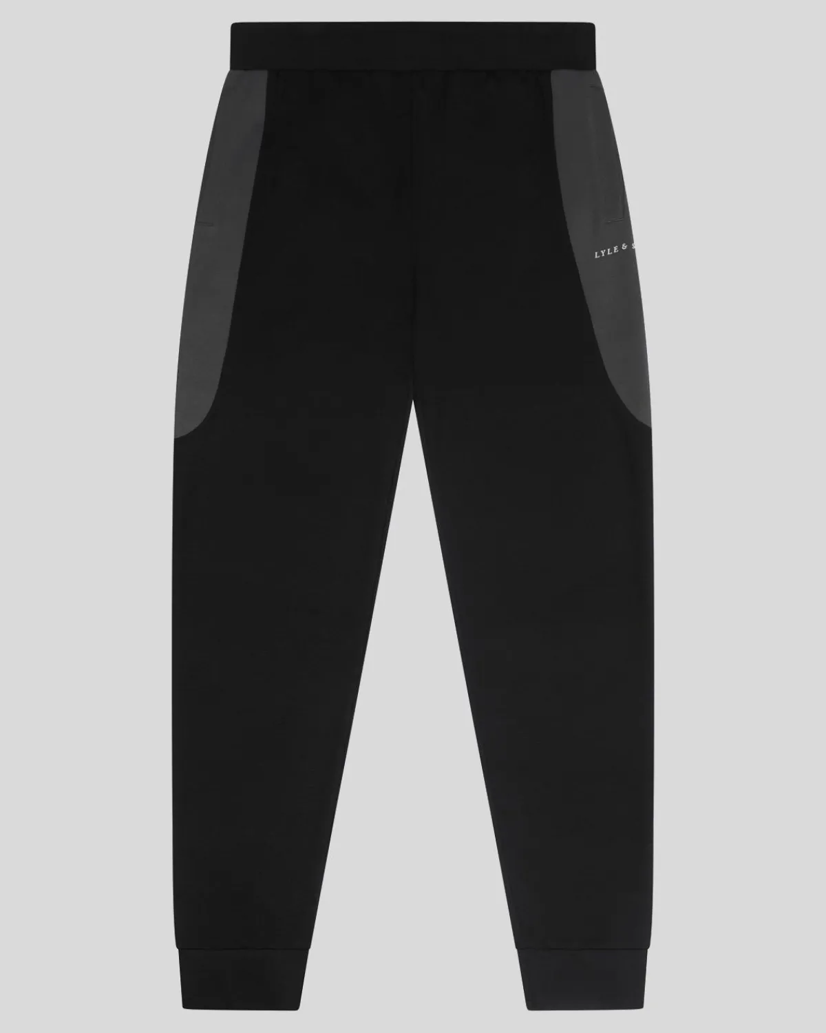 sport_farbe_block_trackies_4.webp Lyle & Scott Sportbekleidung | Jogger<Sport Farbe Block Trackies JetBlack/Graphite