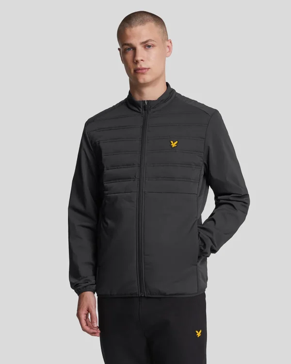 Lyle & Scott Sportbekleidung | Mäntel & Jacken<Sport Hybrid Double Baffle Jacke JetBlack