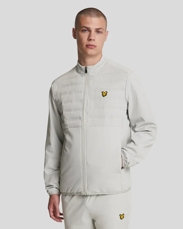 Lyle & Scott Sportbekleidung | Mäntel & Jacken<Sport Hybrid Double Baffle Jacke Pebble
