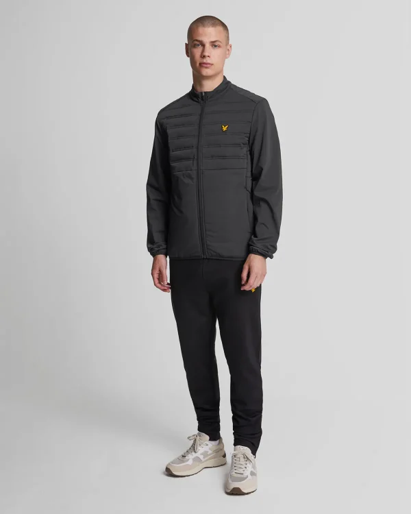Lyle & Scott Sportbekleidung | Mäntel & Jacken<Sport Hybrid Double Baffle Jacke JetBlack