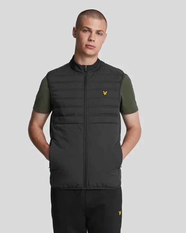 Lyle & Scott Sportbekleidung | Mäntel & Jacken<Sport-Hybridweste mit doppelter Baffel JetBlack
