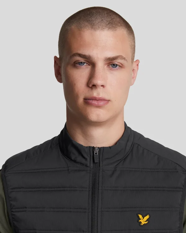 Lyle & Scott Sportbekleidung | Mäntel & Jacken<Sport-Hybridweste mit doppelter Baffel JetBlack