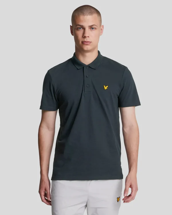 Lyle & Scott Sportbekleidung | Polohemden<Sportliches Polohemd mit kurzen Ärmeln DunkleMarine