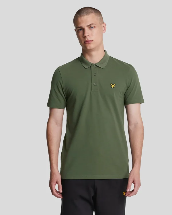 Lyle & Scott Sportbekleidung | Polohemden<Sportliches Polohemd mit kurzen Ärmeln Kaktusgrün