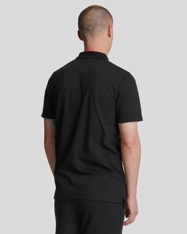 Lyle & Scott Sportbekleidung | Polohemden<Sportliches Polohemd mit kurzen Ärmeln Pechschwarz