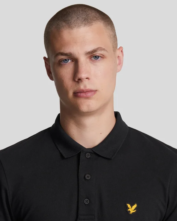 Lyle & Scott Sportbekleidung | Polohemden<Sportliches Polohemd mit kurzen Ärmeln Pechschwarz