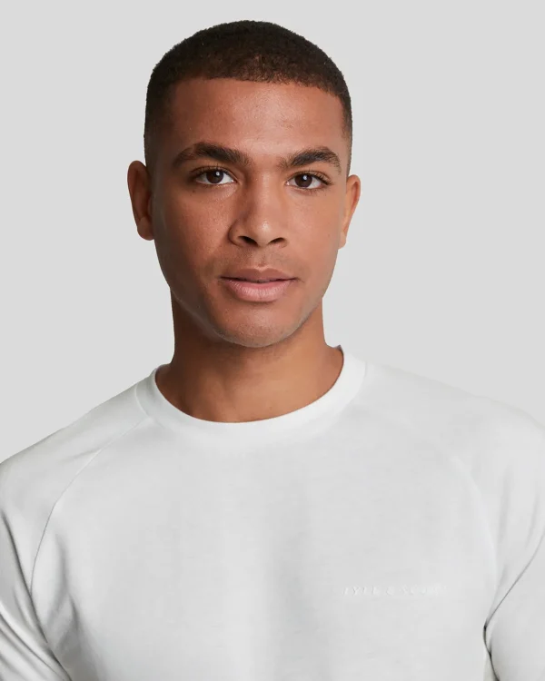 Lyle & Scott Sportbekleidung | T-shirts<Sports Colour Block Core T-Shirt White/Pebble