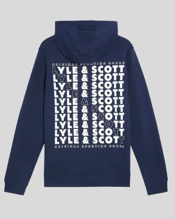 Lyle & Scott Kapuzenpullover<Stack Logo Pullover Hoodie Marine