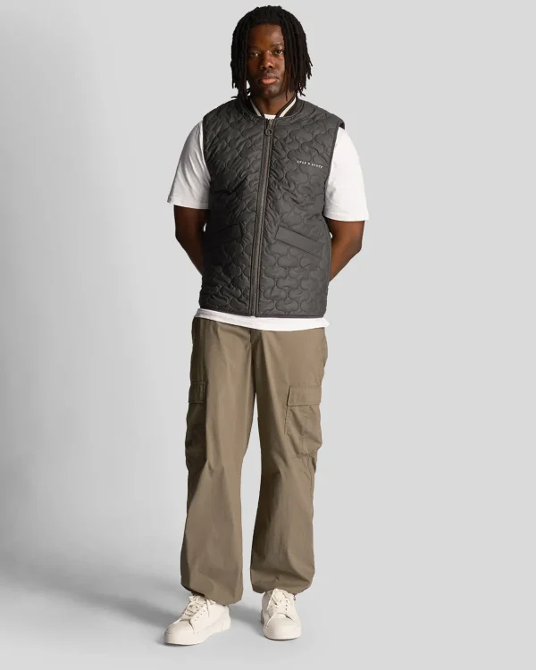 Lyle & Scott Drehbuchsticke<Steppweste Gunmetal