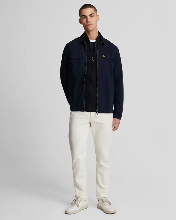 Lyle & Scott Pullover & Strickwaren<Strickbomber-Pullover aus einer Lammwollmischung DarkNavy