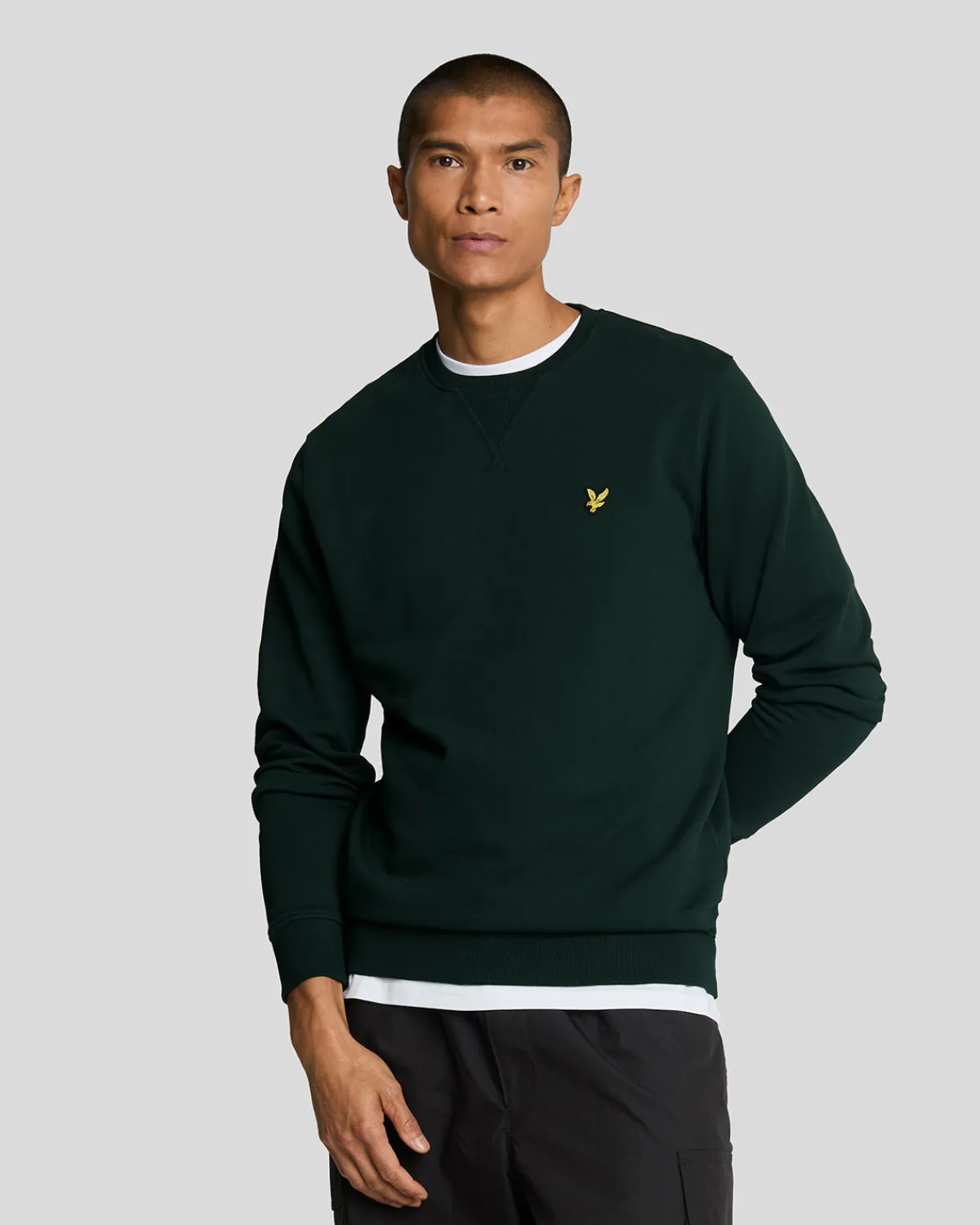 sweatshirt_mit_rundhalsausschnitt_0-7.webp Lyle & Scott Grundlegendes | Sweatshirts<Sweatshirt mit Rundhalsausschnitt Dunkelgrün