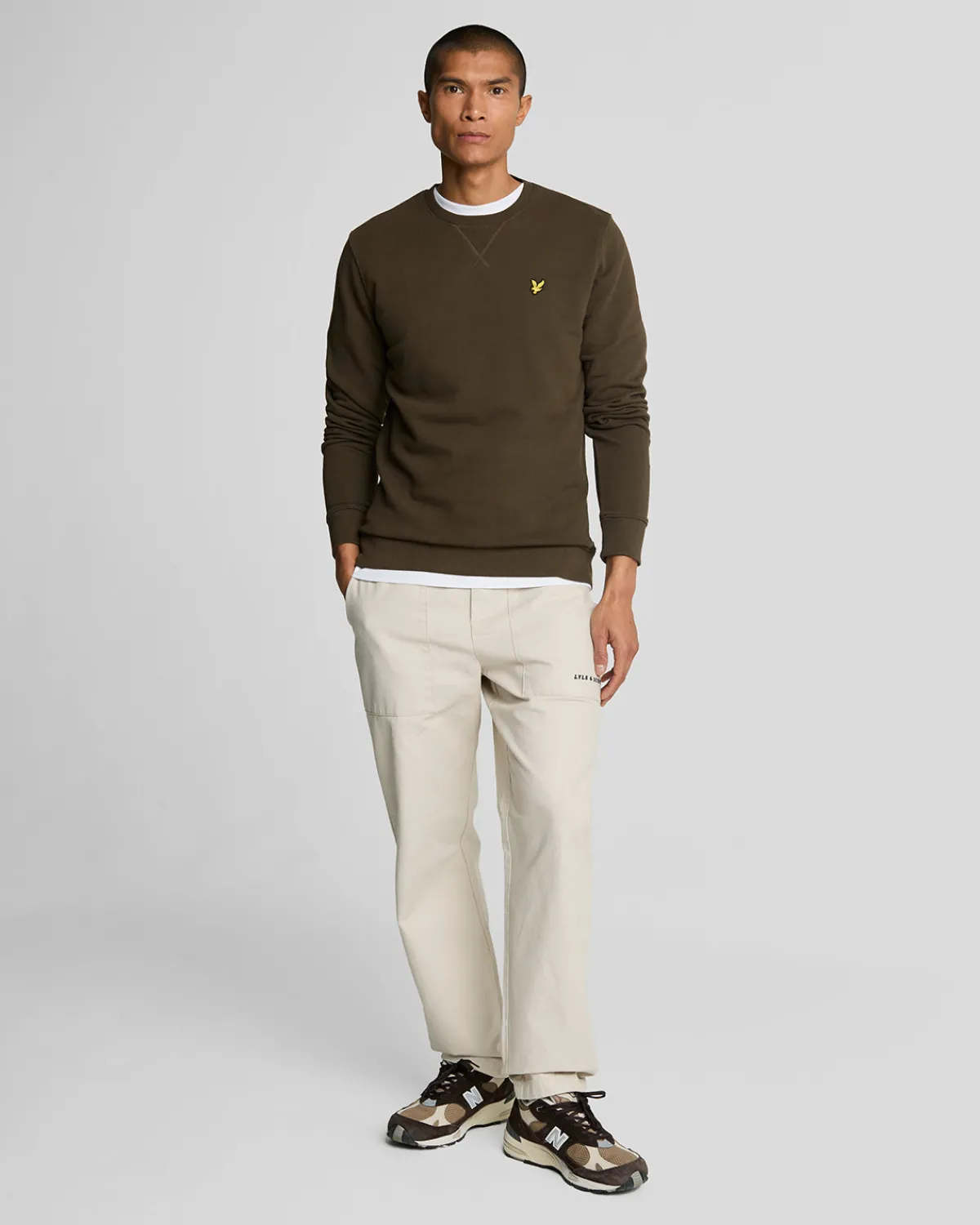 sweatshirt_mit_rundhalsausschnitt_1-3.webp Lyle & Scott Grundlegendes | Sweatshirts<Sweatshirt mit Rundhalsausschnitt Olive