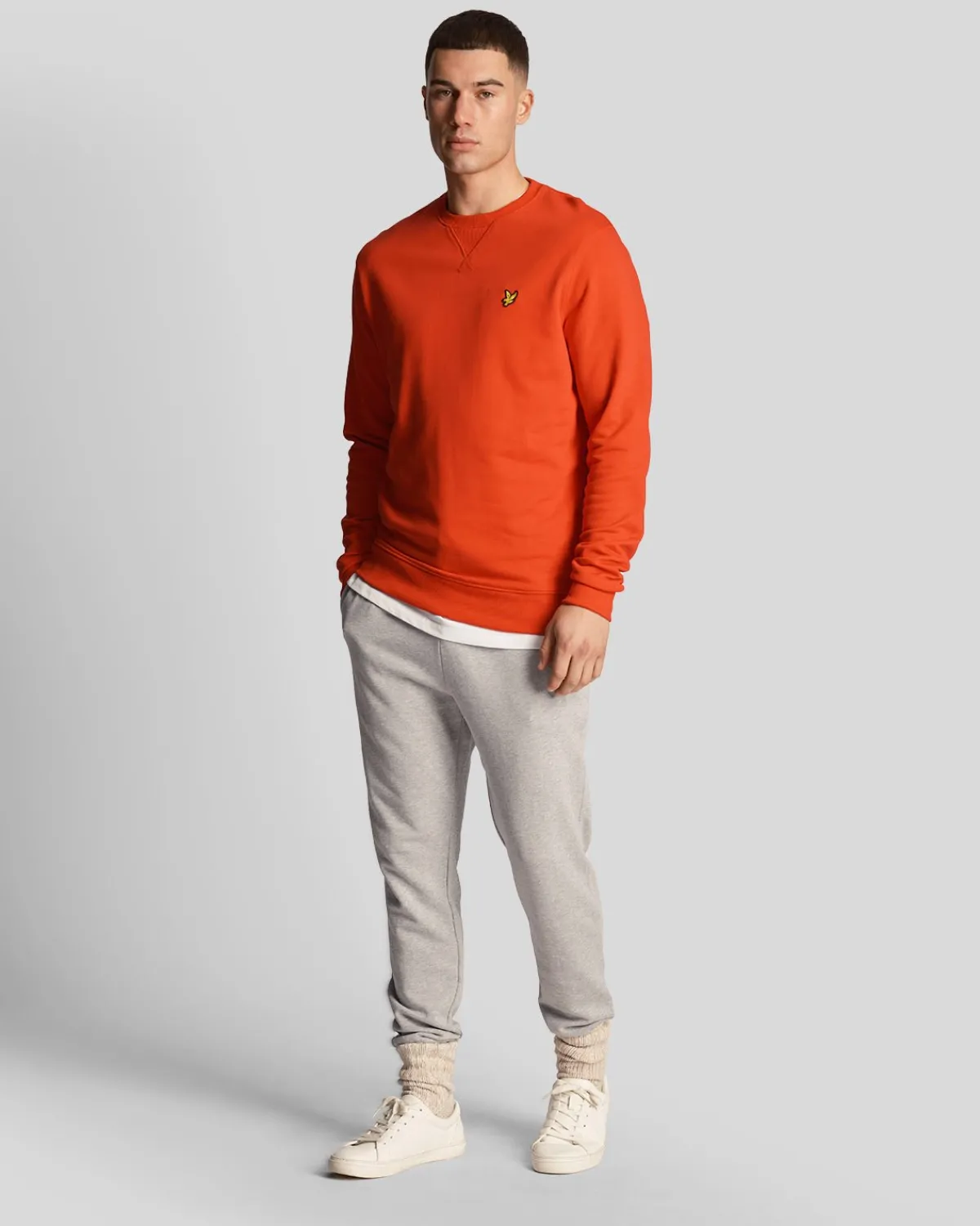 sweatshirt_mit_rundhalsausschnitt_1-9.webp Lyle & Scott Sweatshirts<Sweatshirt mit Rundhalsausschnitt Galarot