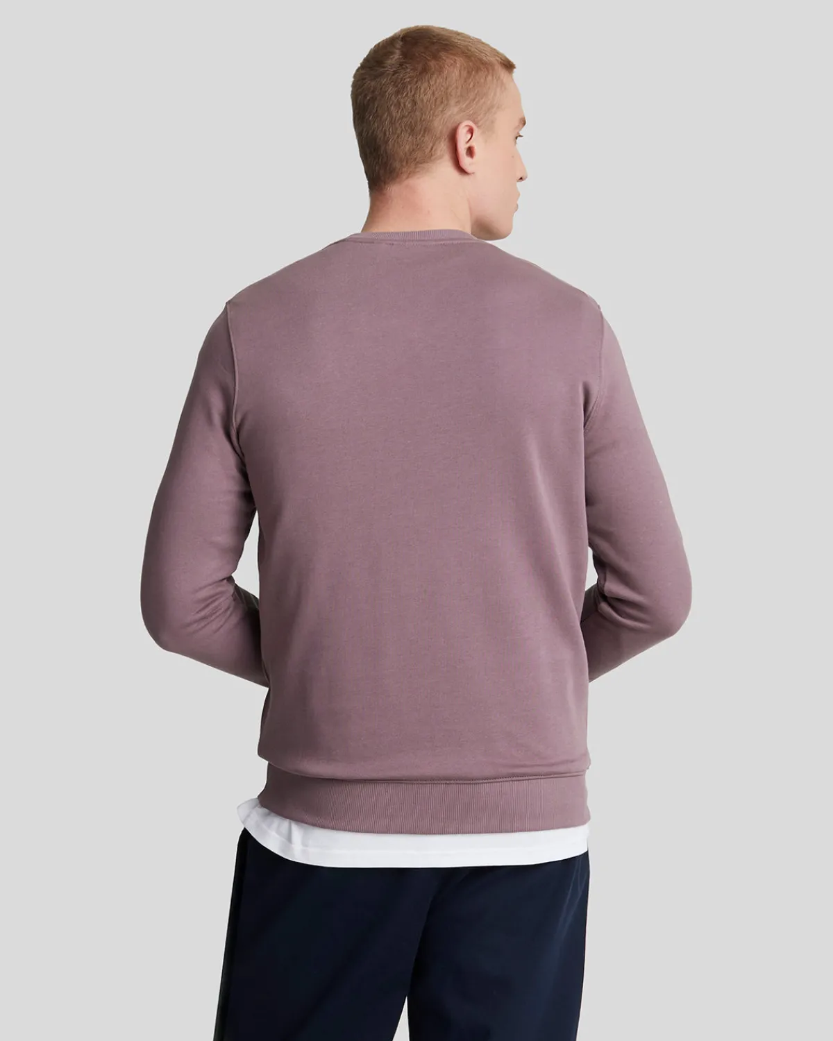 sweatshirt_mit_rundhalsausschnitt_2-10.webp Lyle & Scott Sweatshirts<Sweatshirt mit Rundhalsausschnitt HighlandMauve