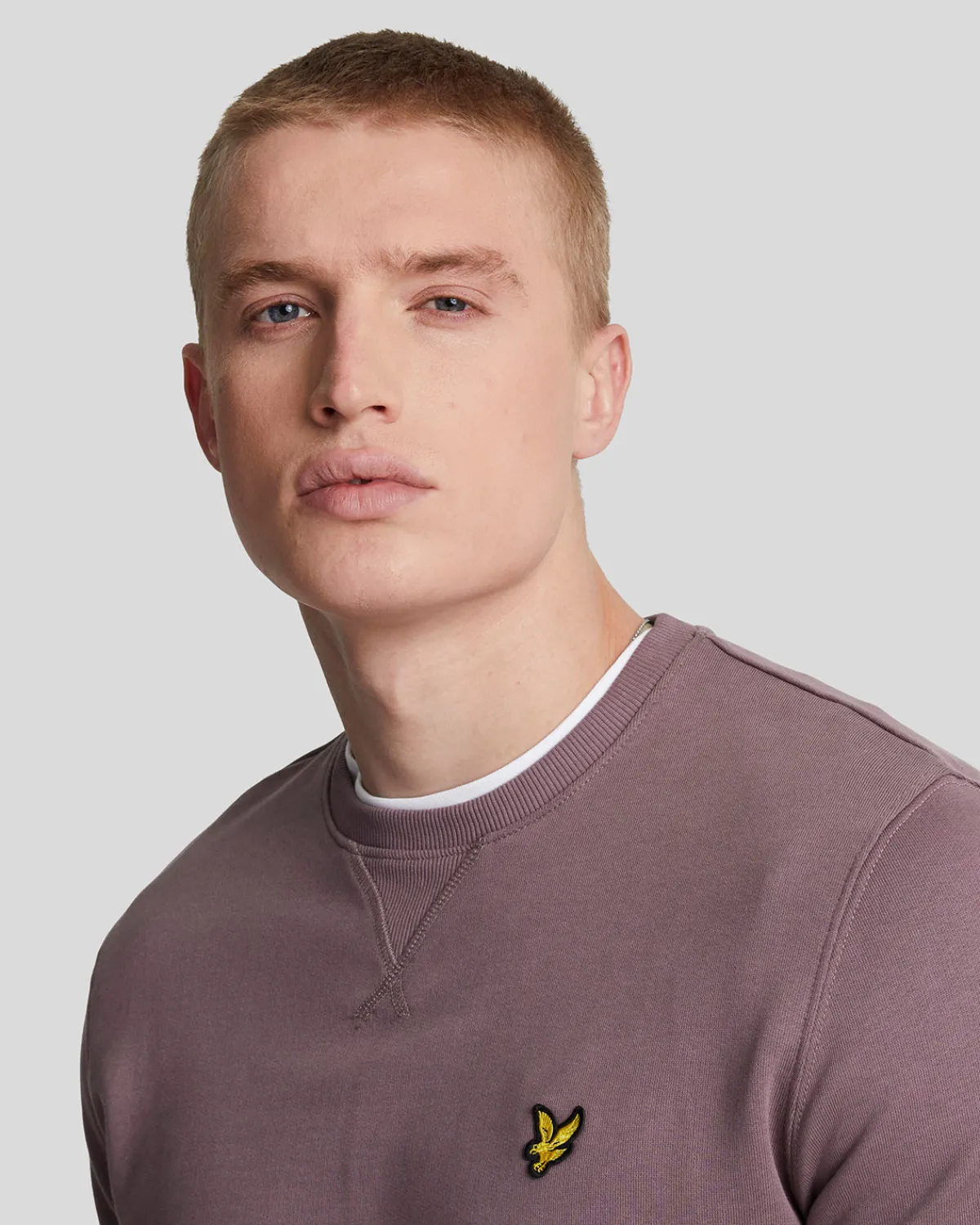 sweatshirt_mit_rundhalsausschnitt_3-10.webp Lyle & Scott Sweatshirts<Sweatshirt mit Rundhalsausschnitt HighlandMauve
