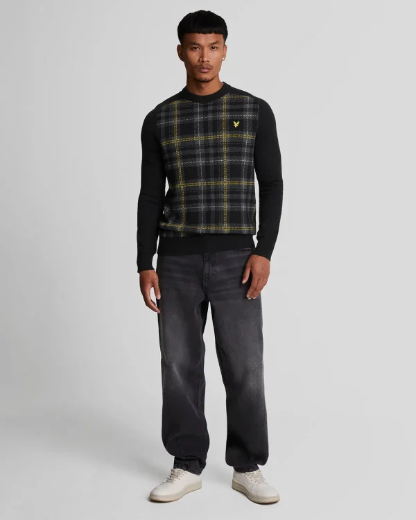 Lyle & Scott Pullover & Strickwaren<Tartan Pullover JetBlack