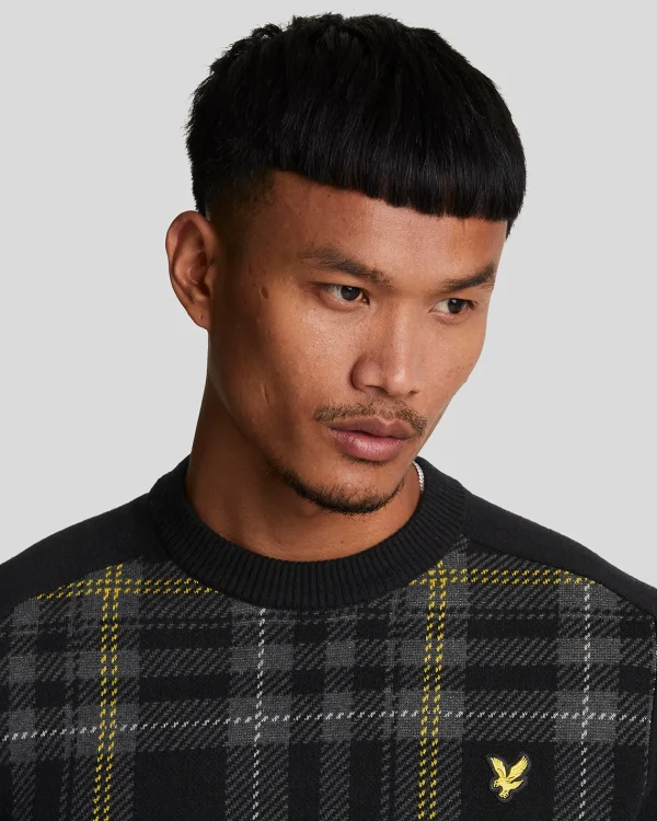 Lyle & Scott Pullover & Strickwaren<Tartan Pullover JetBlack