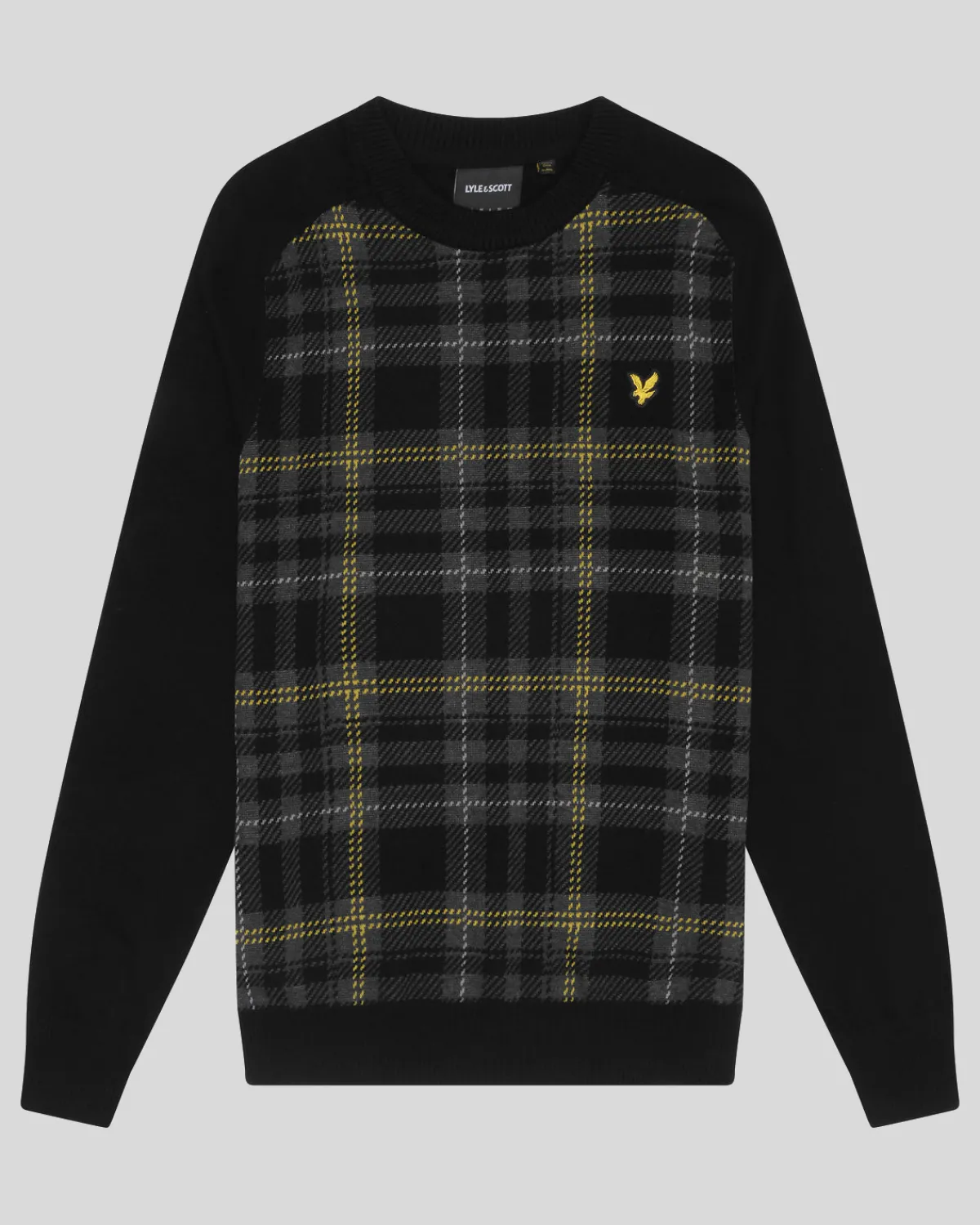 tartan_pullover_4.webp Lyle & Scott Pullover & Strickwaren<Tartan Pullover JetBlack