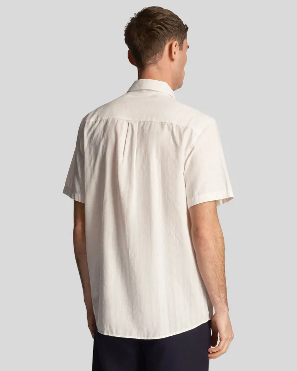 Lyle & Scott Vermächtnis | Hemden<Texturierte Streifen Kurzarmhemd Kreide