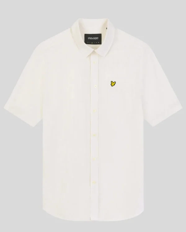 Lyle & Scott Vermächtnis | Hemden<Texturierte Streifen Kurzarmhemd Kreide