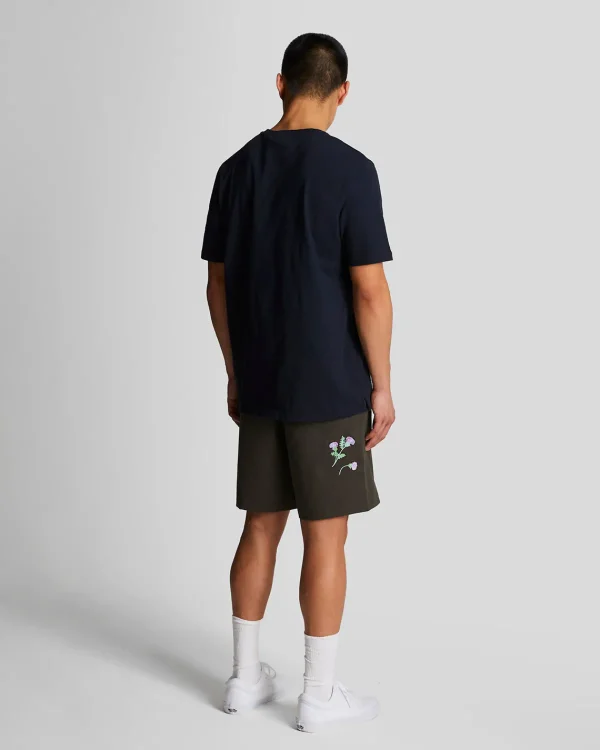 Lyle & Scott Drehbuchsticke | Kurze Hosen<Thistle Club Bestickte Shorts Gunmetal