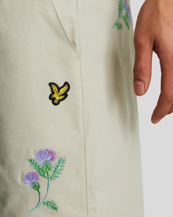 Lyle & Scott Drehbuchsticke | Kurze Hosen<Thistle Club Bestickte Shorts Bucht