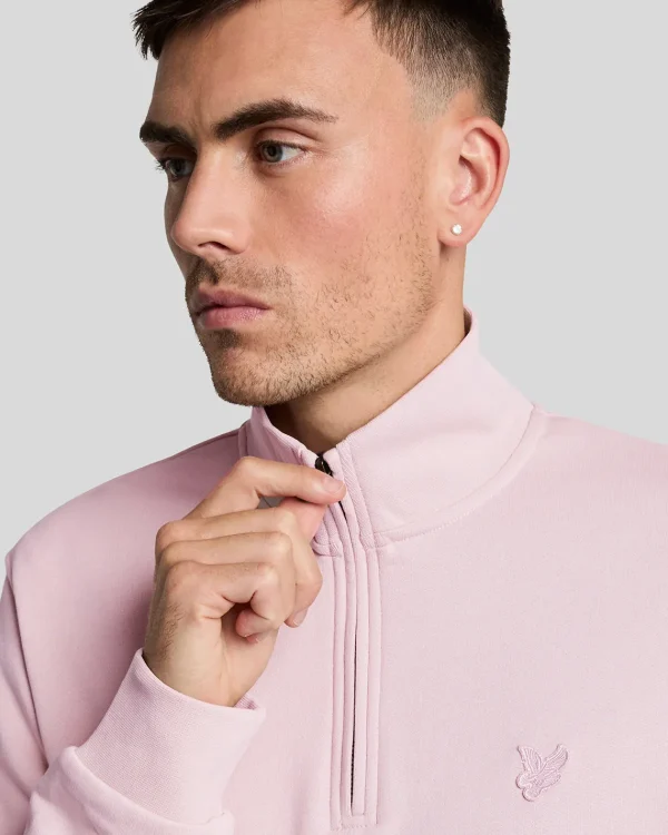 Lyle & Scott Reframed | Sweatshirts<Tonal Eagle 1/4 Reißverschluss Sweatshirt PinkSalt