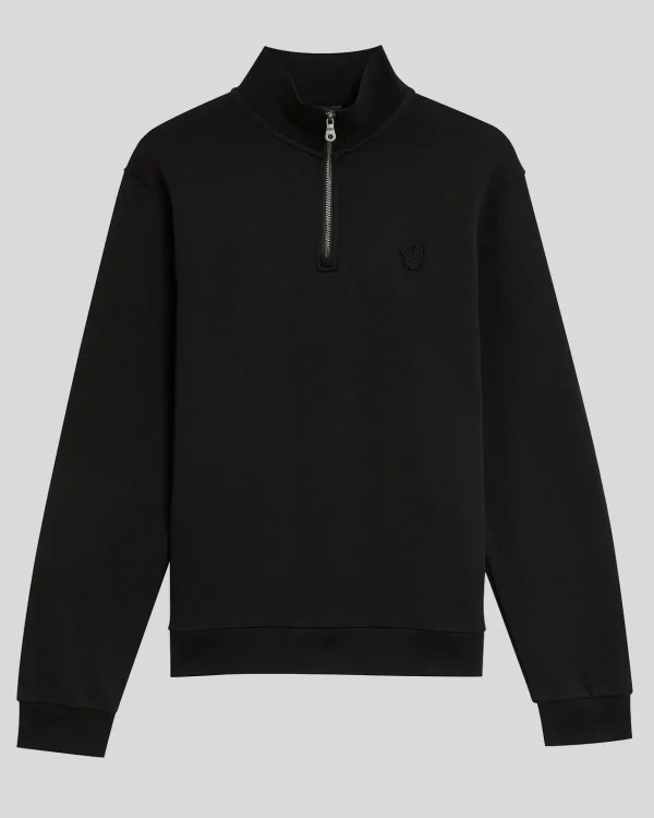 Lyle & Scott Sweatshirts<Tonal Eagle 1/4 Reißverschluss Sweatshirt Pechschwarz