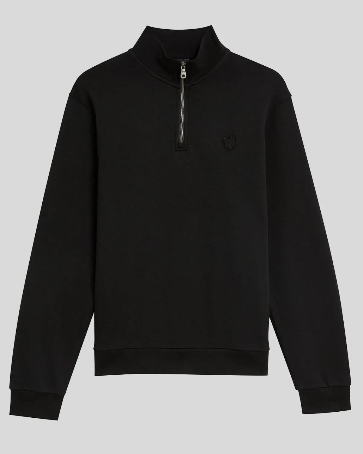 tonal_eagle__reiverschluss_sweatshirt_4-4.webp Lyle & Scott Sweatshirts<Tonal Eagle 1/4 Reißverschluss Sweatshirt Pechschwarz